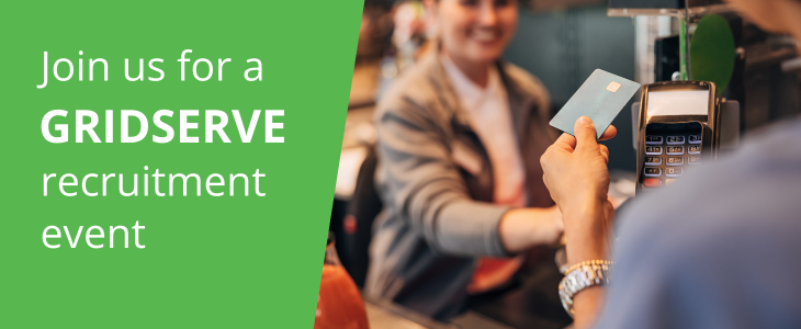 Link to ' Job opportunities at the new GRIDSERVE forecourt event (opens in new window)' page