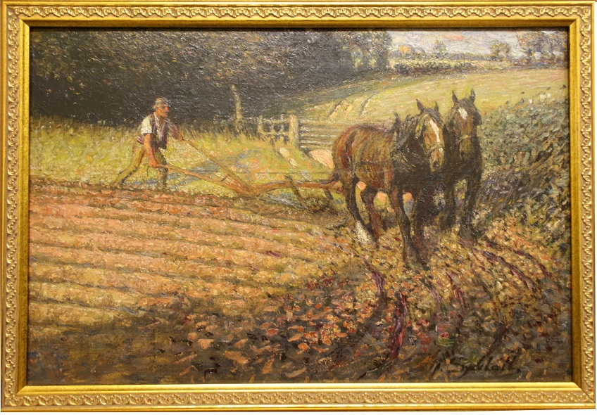 ‘The Plough’ a painting by Joseph Syddall