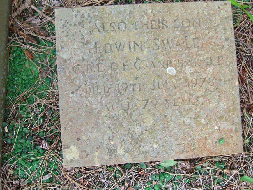 Spital Cemetery gravestone of Edwin Swale