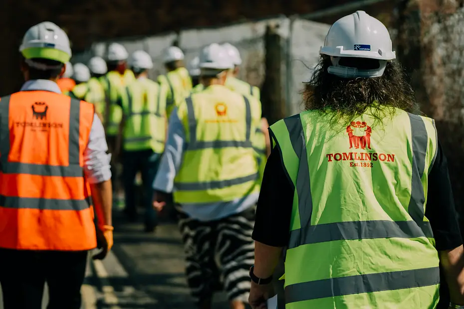 Students from Ashgate Croft School were given a tour of the Stephenson Memorial Hall site