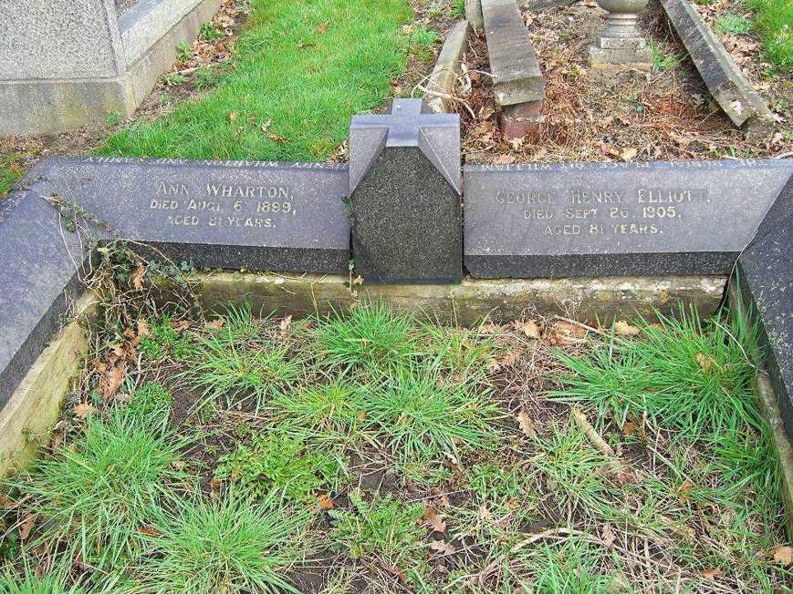 Spital Cemetery gravestone of William Henry Wharton and family