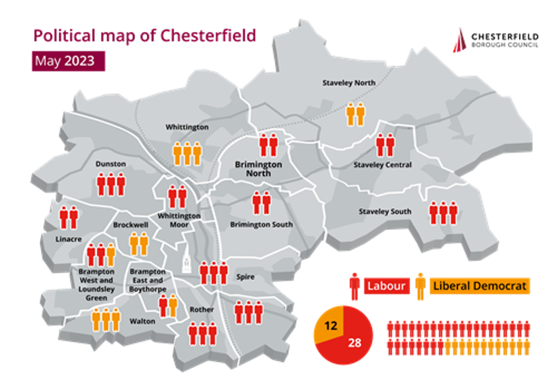 Political map of Chesterfield