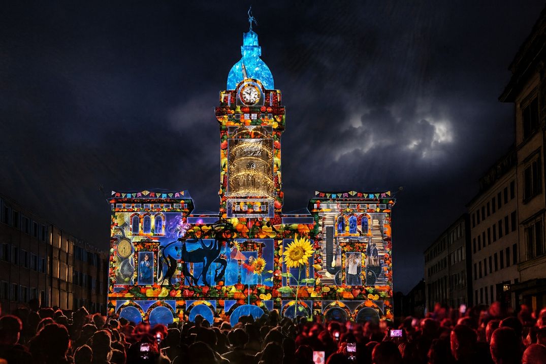 Twist and Shout is a unique light show that will be projected on to the Market Hall