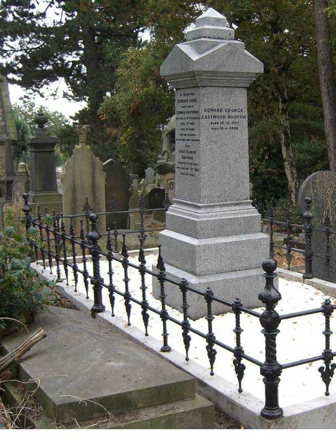 Spital Cemetery gravestone of Edward Eastwood and family