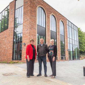 Cllr Tricia Gilby, Matthew King Site Manager And Cllr Kate Sarvent NI