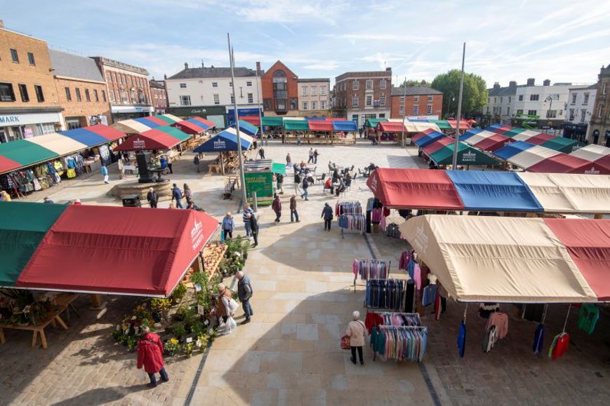 Aerial view of Chesterfield Market