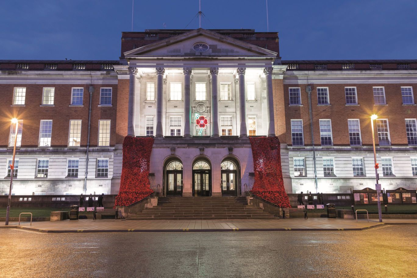 The Poppy cascade at the Town Hall will be installed on 3 November 