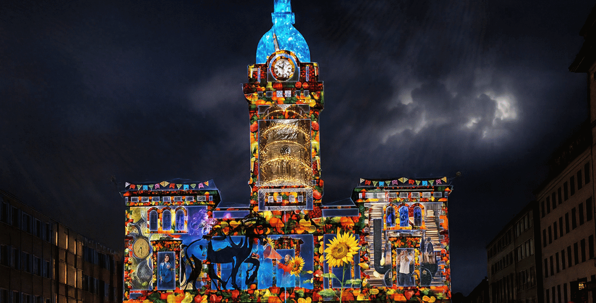 Concept image of the projection lighting artwork