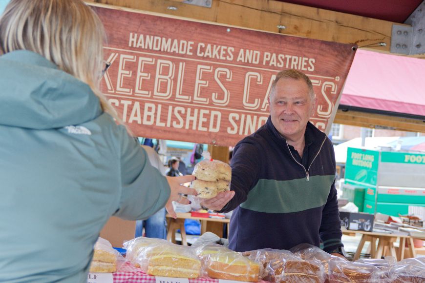 Market trader Russell Keeble, of Keebles Cakes