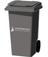 Black wheelie bin